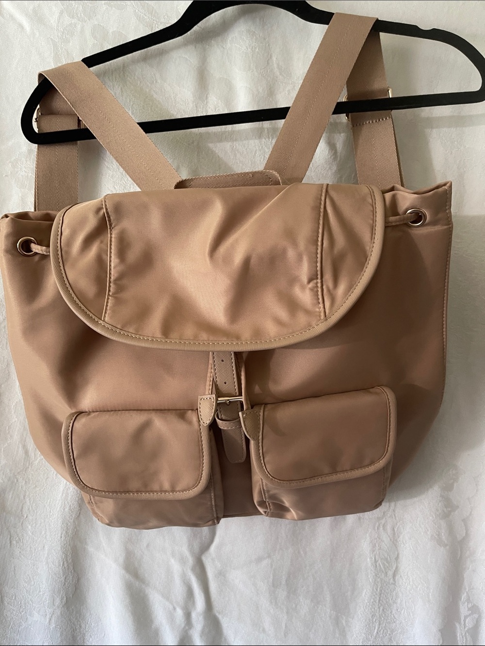 Year of Ours Beige Nylon Backpack Tote